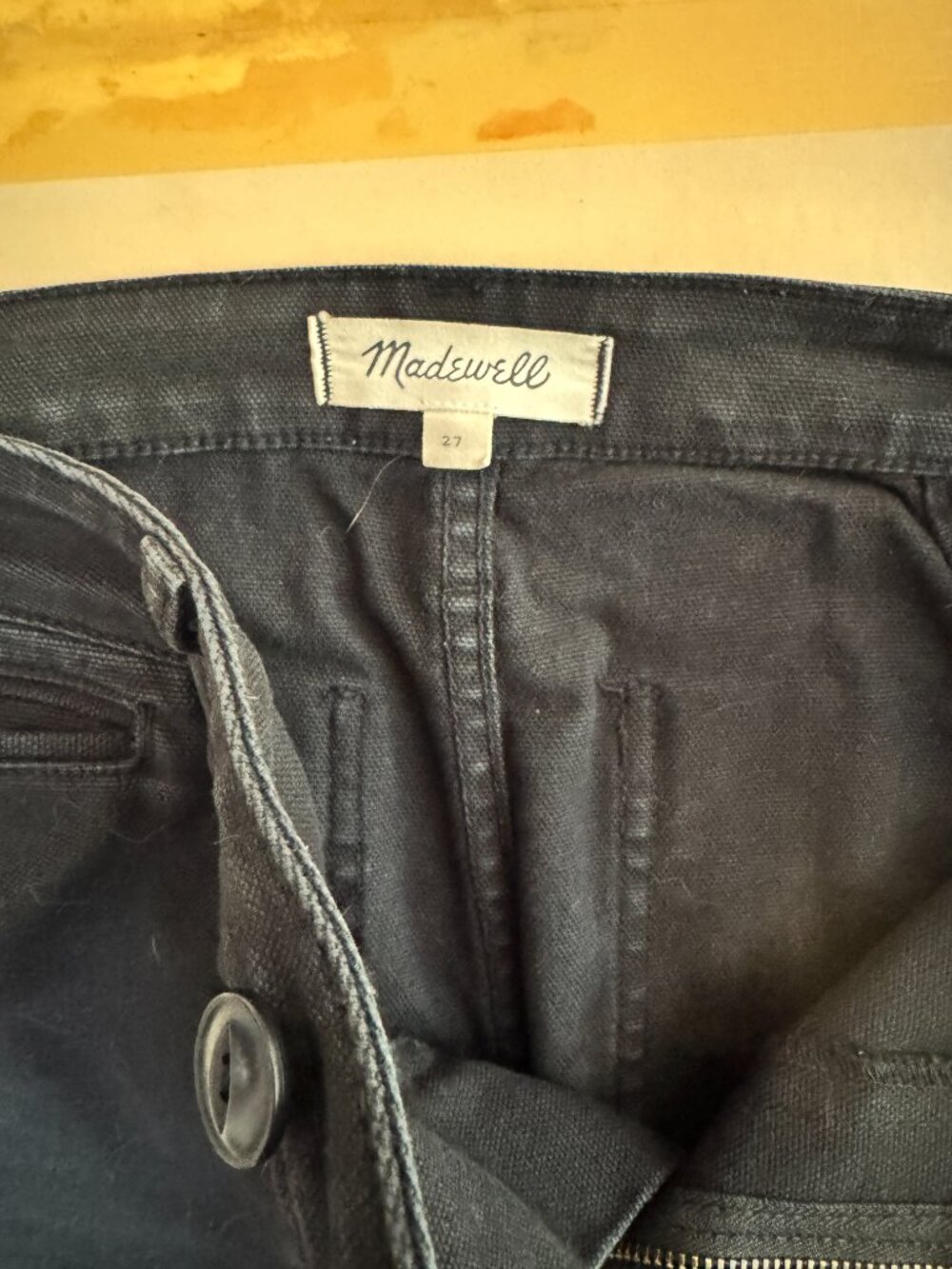 Madewell Emmett Crop Wide Leg Pants Black Size 27 - Picture 6 of 9